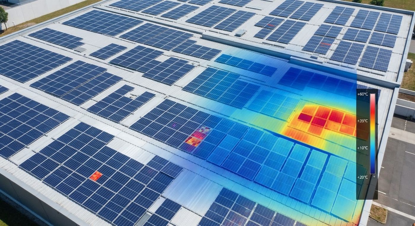 Thermografische Inspektion einer Photovoltaik-Anlage